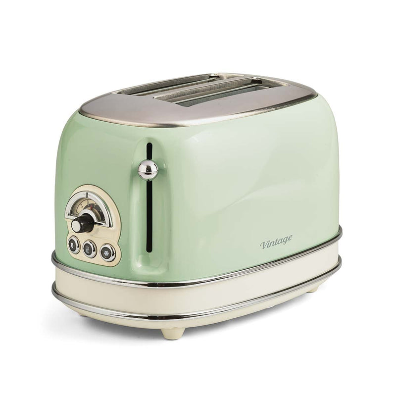 Torradeira Elétrica Ariete 155 Vintage Verde p/ 2 Fatias , 6 Níveis de Tostagem, 750W
