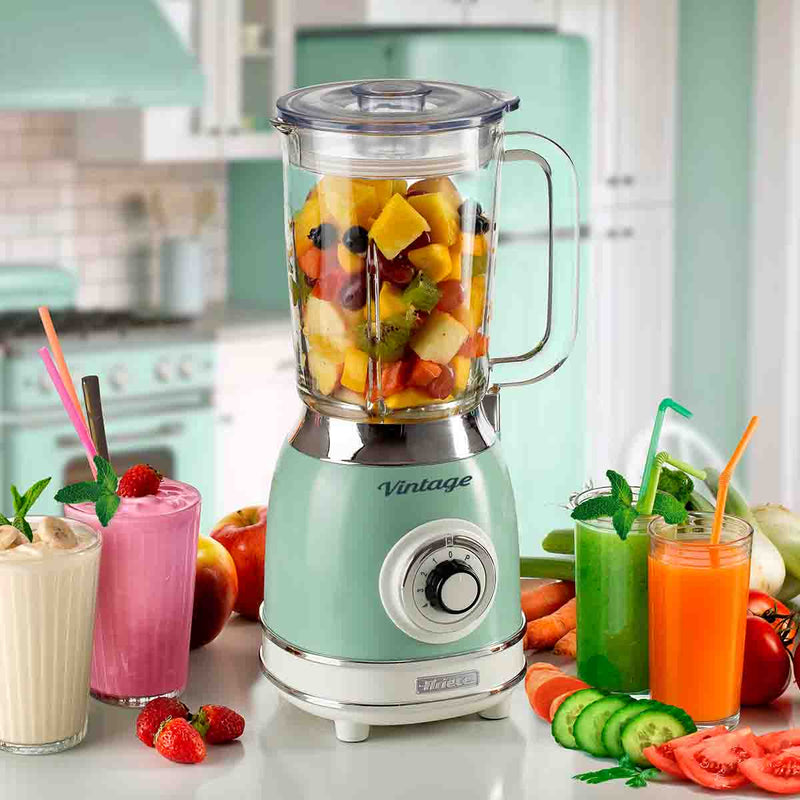 Liquidificador Ariete 583 Vintage Verde, Copo de Vidro de 1,5L, 1000W