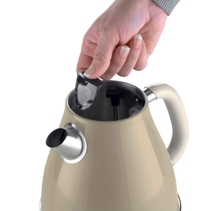 Chaleira Elétrica Ariete 2869 Vintage Bege 1,7L, Base 360 Graus, 1500W